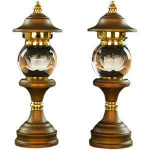 크리스탈 D 연꽃 램프 연꽃램프 불교 전등 전면등 13인치 부처님 조명 무드등 사원