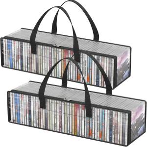 Lifewit CD 보관 가방 손잡이가 있는 투명 PVC 플라스틱 케이스 홀더 전면 창문 지퍼 디자인 앨범용