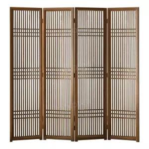 전통 한옥 파티션 스크린 가벽 2문 접이식 식당 목재 실내