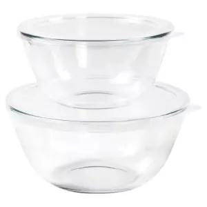 발룬피니 내열오븐유리 믹싱볼 2p + 뚜껑 2p 세트