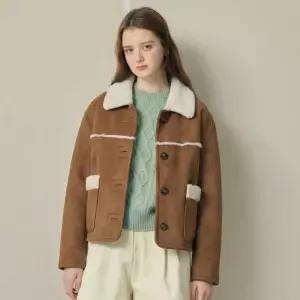 JJ지고트 페이크 퍼 칼라 무스탕 재킷GRBA3FS541 261083