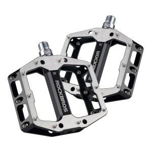 알루미늄 미끄럼 방지 경량 로드 록브로스 MTB, 뛰어난 내구성이 , 밀폐 바이크 자전거, 9/16인치 플랫 마운틴 전기 베어링 합금 기계식 CNC 와이드 자전거용 포함 페달 매끄러운