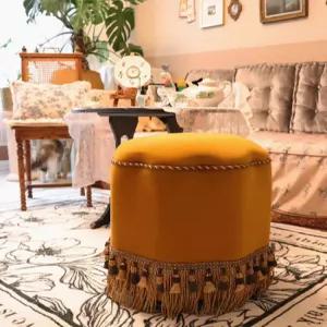 엔틱화장대의자 빈티지 스툴 예쁜 호박