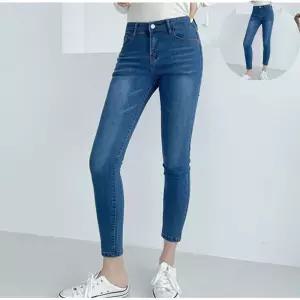 스판청바지 여성 빅사이즈 스키니진 스판 워싱 데님 청바지 1P