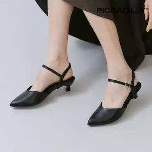 [PICCADILLY] 승무원 구두 피카딜리 740026 슬링백힐_블랙 (4cm)