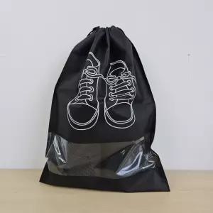 부직포 투명창 여행용 신발파우치 조리개파우치 여행용파우치