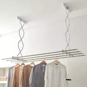 천장 빨래건조대 3단 185cm/빨래대 베란다 건조대봉