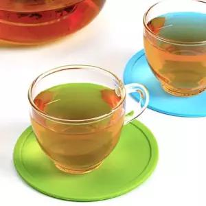 티코스터 컵받침 미끄럼방지 10263 카페 실리콘 RD