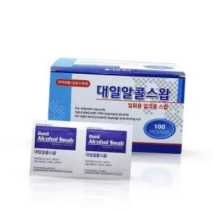 살균소독제 대일제약 알콜스왑 100매 알콜솜 알콜티슈 소독솜