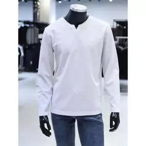 [하프클럽/에스티코]STCO 세이브존04 조직물 트임넥 긴팔 티셔츠 2TS24510