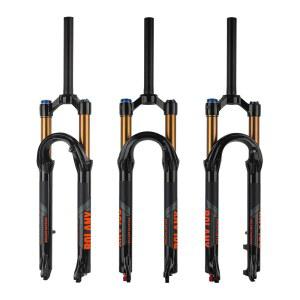 (1-1/8인치)*220mm QR*100mm 28.6mm 스티어러 나사 포크 MTB 버전 9mm 에어 볼라니 스트레이트 서스펜션 26/27.5/29인치 자전거 120mm 없는 간격 브레이크 여행용 디스크