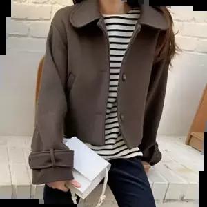 여성정장자켓 여자 숏코트 겨울 기모 크롭 자켓 정장 캐주얼 패션