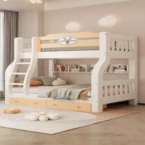 2층 침대 튼튼한 초등 자매 서랍 퀸사이즈 책상 원목 벙커 더블 수면