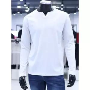 [하프클럽/에스티코]STCO 세이브존04 수피마 슬릿넥 긴팔 티셔츠 1TS24591