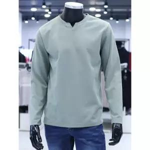 [하프클럽/에스티코]STCO 세이브존04 조직물 트임넥 긴팔 티셔츠 2TS24511