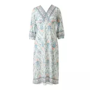 [롯데백화점]비너스 봄에 화사하게 착용하기 좋은 여성 홈웨어 원피스 VGNS125