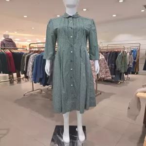 [AK수원점]  코튼 사각 도트 핀턱 원피스 B242WO1050