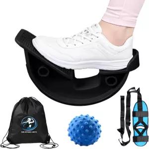 발바닥 근막염을 위한 지우룬 송아지 스트레칭기 및 풋 로커 - 다리 스트레칭 스트랩 햄스트링 다리와