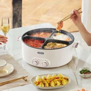 멀티쿠커 분리형 4구 오뎅탕 캠핑 훠거 냄비 전기 전골