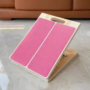 종아리 스트레칭을 위한 조절 가능한 발 경사 나무 보드 440파운드 용량 밸런스 벨루어 스트레칭 발목 무릎