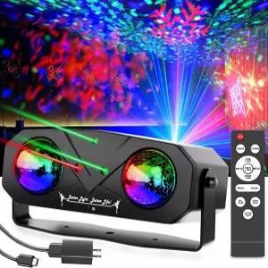 디스코 라이츠 볼 사운드 활성화 파티 라이트 로팅 스타 프로젝터 오션 및 라이트로 DJ KTV 클럽 웨딩