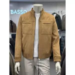 [하프클럽/바쏘옴므]BASSO 세이브존01 비건 레더 스웨이드 포켓 카라 블루종 점퍼 (3컬러) BS-Z5UA25A