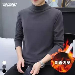 텐제로 겨울 남성 두툼기모 반목폴라 무지 티셔츠 모크넥 터틀넥 이너티 Bon-2574
