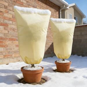 야외 화분 식물 겨울 보온 커버 두꺼운 PP 소재 방한용품 보호 정원 용품