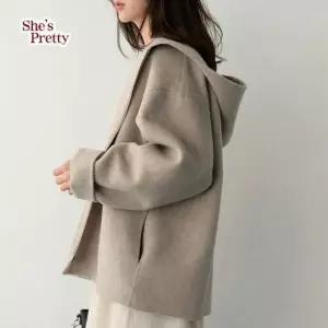 테스후드모직코트