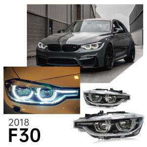 BMW 호환 3 시리즈 F30 헤드라이트 F35 2012- 주간 주행등 DRL 엔젤 아이 자동차 액세서리 2PCS용 LED 헤드