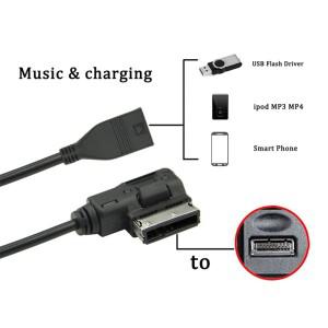 음악 인터페이스 케이블 어댑터 USB  MMI AUX MP3 Q5 Q7 R8 A3 A4 A5 A6 용