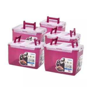 KOMAX양손 손잡이 김치통 소형 중형 대형 마젠타김치통 김장