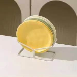 크로와상 도넛 앞접시 6P세트 원형 거치대 디저트 B. 믹스드 컬러 6개 +받침대