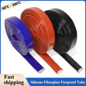 4mm - 35mm 고온 방지 난연성 케이싱 파이프 실리콘 유리 섬유 튜브 두꺼운 절연 내화 슬리브