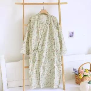 유카타 홈웨어 잠옷 봄 수면 여름 A. 그린 플로럴 160(M)