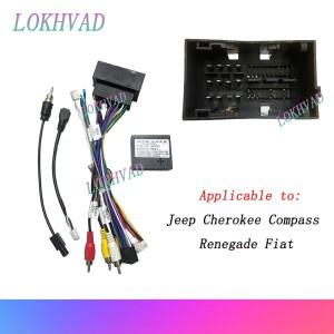 자동차 오디오 DVD 안드로이드 16PIN 전원 케이블 어댑터  체로키 나침반 레니게이드 피아트 배선 하네스