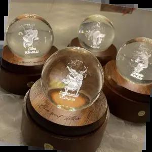 오르골 풀템 원목 크리스탈 무드등 사수자리