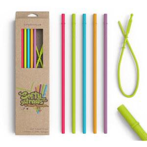 [미국배송] 텀블러용 스토퍼가 달린 긴 실리콘 빨대 - 심플 모던 스타벅스 예티 RTIC 아크릴 24개 30 40온스 텀블러 컵을 위한 가느다란 고무 재사용 가능한 음료 유연한 BPA 프리