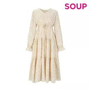 브이넥 플라워 캉캉 원피스 (OY3OPT1)