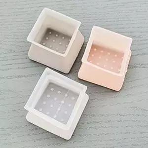 의자발 소음방지 실리콘 의자 사각 발커버-WD3822E