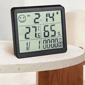 스마트 멀티 디지털 온습도계 탁상시계 타이머온습계-WD3BFDE