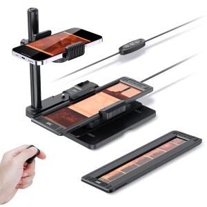 조절 무선 필름을 클램프 휴대폰 필름 LED 홀더가 디지털로 가능한 변환, 모바일 디지타이저, 120 및 백라이트 35mm 네거티브 스캐너, 포맷 있는 리모컨 JJC 포함 탈착식 DS-VR