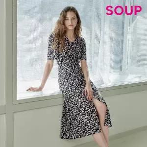 플라워 스모킹 롱 원피스 (SA4OP91)