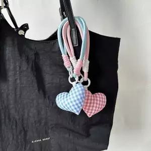 폰스트랩 키링 열쇠고리 하트 키홀더 1p 체크 가방고리