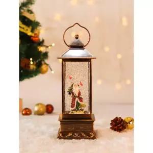 크리스마스트리램프 오르골 눈사람 인테리어 산타 무드등 워터볼 소품 H. 옐로우 프레임 소녀