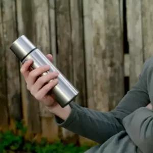 (색상 본상품)텀블러 0.5L 블랙 보온병 캠핑 보냉 물병 보온 사무실 중등 초등 등산용 스포츠물병