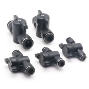 수동 볼 밸브 파이프 피팅 공압 퀵 조인트 커넥터 전류 제한 푸시 인 턴 스위치 1PC 4mm 8mm