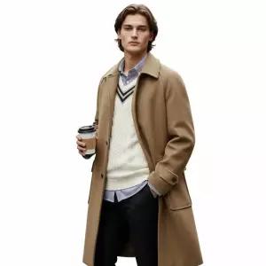 지오지아 남녀공용세미오버핏 울 블렌드 발마칸코트 AEC4CG3104 1256066