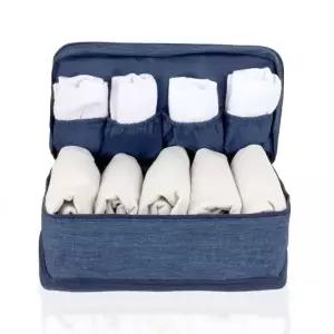 ( )대용량 여행용 양말 속옷 파우치 네이비