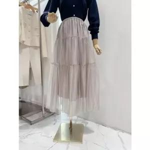 [갤러리아] [ab.f.z]실키 밴딩 쉬폰 롱 스커트(ATA2HS32D)